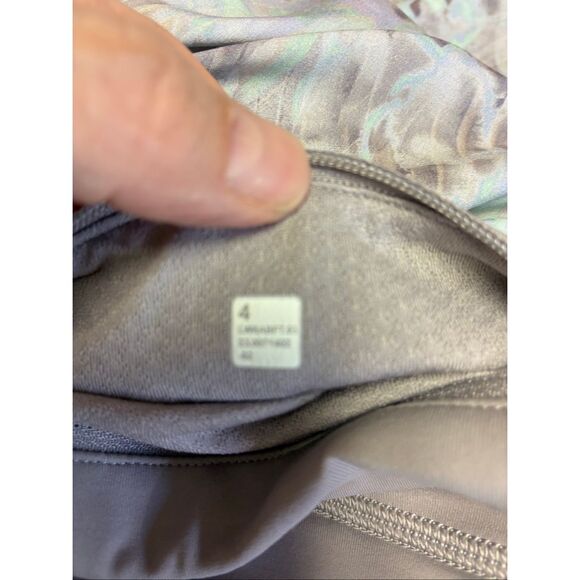 Lululemon Pace Rival Mid Rise Skirt in Plisse Bloom Multi Mauve Gray Size 4 - Picture 7 of 7